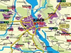 Kiyev xəritəsi və yerləşdiyi ərazi